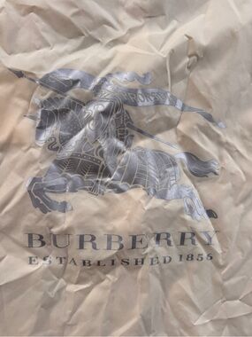 Burberry Garment Bag Beige Logo Travel Suit Coat Dress Cover